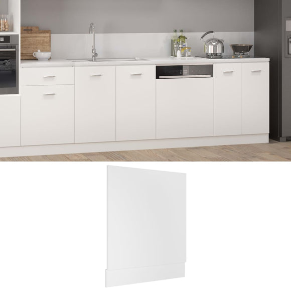NNEVL Dishwasher Panel White 59.5x3x67 cm Chipboard