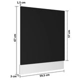 NNEVL Dishwasher Panel Black 59.5x3x67 cm Chipboard