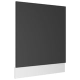 NNEVL Dishwasher Panel Grey 59.5x3x67 cm Chipboard