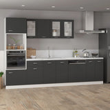 NNEVL Dishwasher Panel Grey 59.5x3x67 cm Chipboard