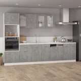 NNEVL Dishwasher Panel Concrete Grey 59.5x3x67 cm Chipboard