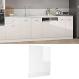 NNEVL Dishwasher Panel High Gloss White 59.5x3x67 cm Chipboard