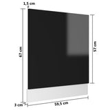 NNEVL Dishwasher Panel High Gloss Black 59.5x3x67 cm Chipboard