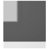 NNEVL Dishwasher Panel High Gloss Grey 59.5x3x67 cm Chipboard