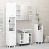 NNEVL Bathroom Cabinet White 30x30x95 cm Chipboard