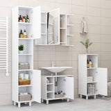 NNEVL Bathroom Cabinet White 30x30x95 cm Chipboard