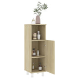 NNEVL Bathroom Cabinet Sonoma Oak 30x30x95 cm Chipboard