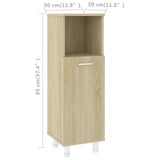 NNEVL Bathroom Cabinet Sonoma Oak 30x30x95 cm Chipboard