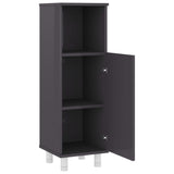 NNEVL Bathroom Cabinet High Gloss Grey 30x30x95 cm Chipboard