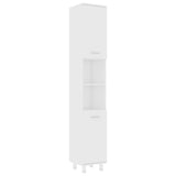 NNEVL Bathroom Cabinet White 30x30x179 cm Engineered Wood