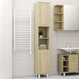 NNEVL Bathroom Cabinet Sonoma Oak 30x30x179 cm Engineered Wood