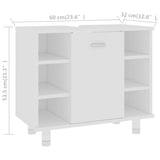 NNEVL Bathroom Cabinet White 60x32x53.5 cm Chipboard