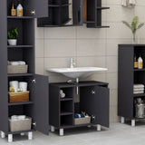 NNEVL Bathroom Cabinet Grey 60x32x53.5 cm Chipboard
