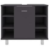 NNEVL Bathroom Cabinet Grey 60x32x53.5 cm Chipboard