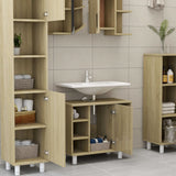 NNEVL Bathroom Cabinet Sonoma Oak 60x32x53.5 cm Chipboard
