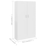 NNEVL Book Cabinet White 82.5x30.5x150 cm Engineered Wood