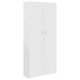 NNEVL Book Cabinet White 82.5x30.5x185.5 cm Chipboard