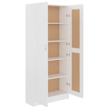 NNEVL Book Cabinet White 82.5x30.5x185.5 cm Chipboard