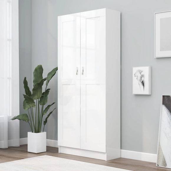 NNEVL Book Cabinet White 82.5x30.5x185.5 cm Chipboard