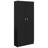 NNEVL Book Cabinet Black 82.5x30.5x185.5 cm Chipboard