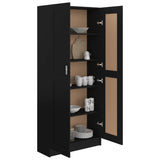 NNEVL Book Cabinet Black 82.5x30.5x185.5 cm Chipboard
