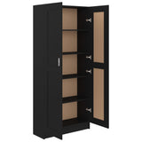NNEVL Book Cabinet Black 82.5x30.5x185.5 cm Chipboard