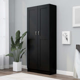 NNEVL Book Cabinet Black 82.5x30.5x185.5 cm Chipboard