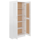 NNEVL Book Cabinet High Gloss White 82.5x30.5x185.5 cm Chipboard