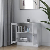 NNEVL Vitrine Cabinet White 82.5x30.5x80 cm Chipboard