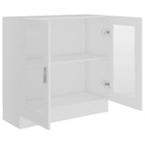 NNEVL Vitrine Cabinet White 82.5x30.5x80 cm Chipboard