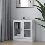 NNEVL Vitrine Cabinet White 82.5x30.5x80 cm Chipboard
