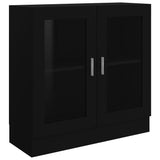 NNEVL Vitrine Cabinet Black 82.5x30.5x80 cm Chipboard