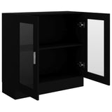 NNEVL Vitrine Cabinet Black 82.5x30.5x80 cm Chipboard
