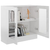 NNEVL Vitrine Cabinet High Gloss White 82.5x30.5x80 cm Chipboard
