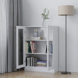 NNEVL Vitrine Cabinet White 82.5x30.5x115 cm Chipboard