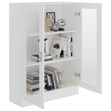 NNEVL Vitrine Cabinet White 82.5x30.5x115 cm Chipboard