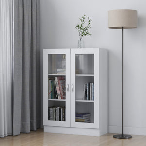 NNEVL Vitrine Cabinet White 82.5x30.5x115 cm Chipboard