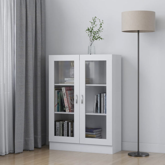 NNEVL Vitrine Cabinet White 82.5x30.5x115 cm Chipboard