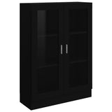 NNEVL Vitrine Cabinet Black 82.5x30.5x115 cm Chipboard