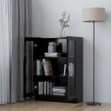 NNEVL Vitrine Cabinet Black 82.5x30.5x115 cm Chipboard