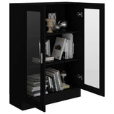 NNEVL Vitrine Cabinet Black 82.5x30.5x115 cm Chipboard