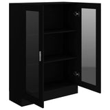 NNEVL Vitrine Cabinet Black 82.5x30.5x115 cm Chipboard