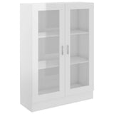 NNEVL Vitrine Cabinet High Gloss White 82.5x30.5x115 cm Chipboard