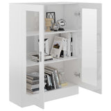 NNEVL Vitrine Cabinet High Gloss White 82.5x30.5x115 cm Chipboard