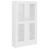 NNEVL Vitrine Cabinet White 82.5x30.5x150 cm Chipboard