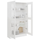 NNEVL Vitrine Cabinet White 82.5x30.5x150 cm Chipboard