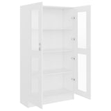 NNEVL Vitrine Cabinet White 82.5x30.5x150 cm Chipboard