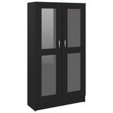 NNEVL Vitrine Cabinet Black 82.5x30.5x150 cm Chipboard