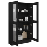 NNEVL Vitrine Cabinet Black 82.5x30.5x150 cm Chipboard