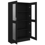 NNEVL Vitrine Cabinet Black 82.5x30.5x150 cm Chipboard